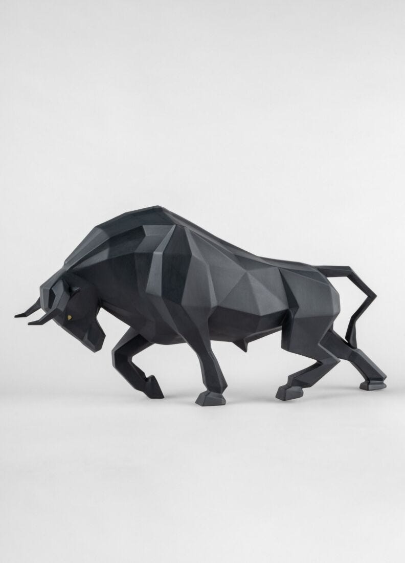 Bull Sculpture. Black matte, 3 of 7