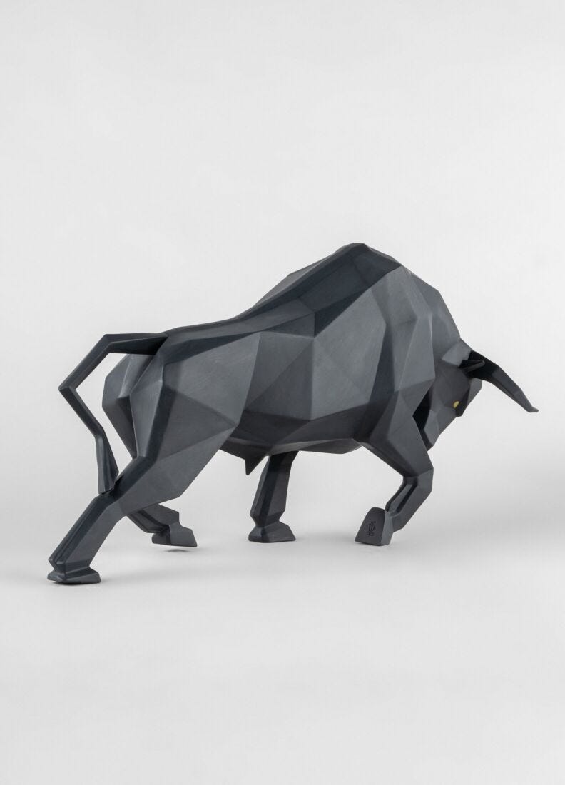 Escultura Toro. Negro mate en Lladró