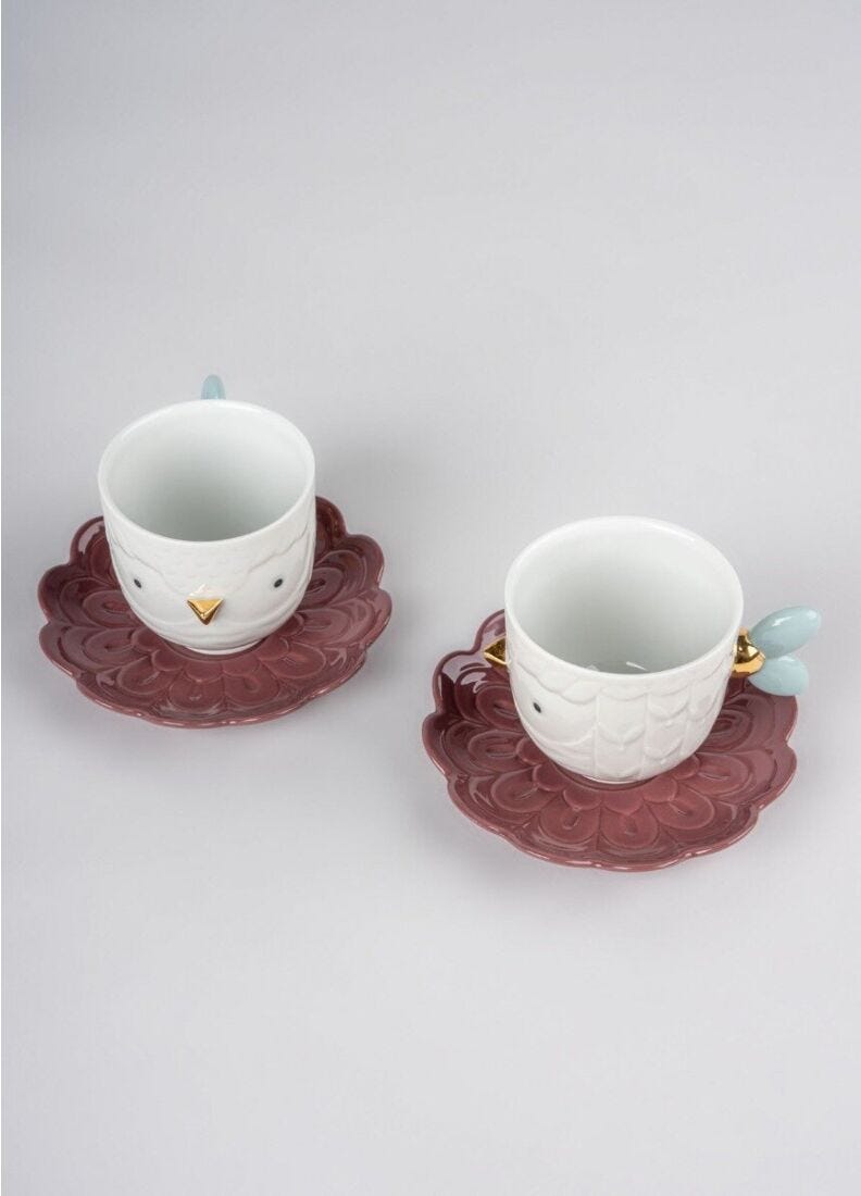 Set of 2 cups and saucers Kawki in Lladró
