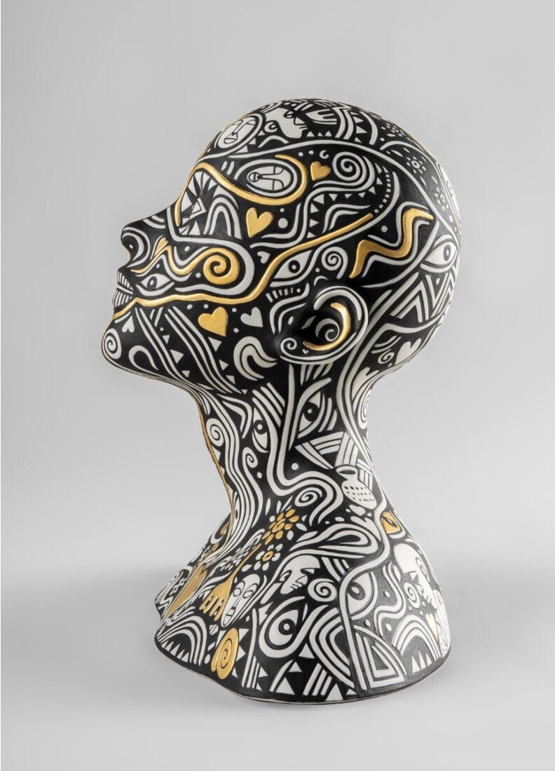 The Dreamer by Laolu - bust Sculpture. Limited Edition in Lladró