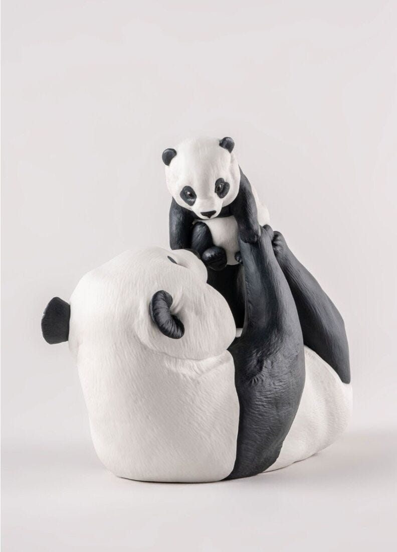 Mommy Panda Sculpture in Lladró