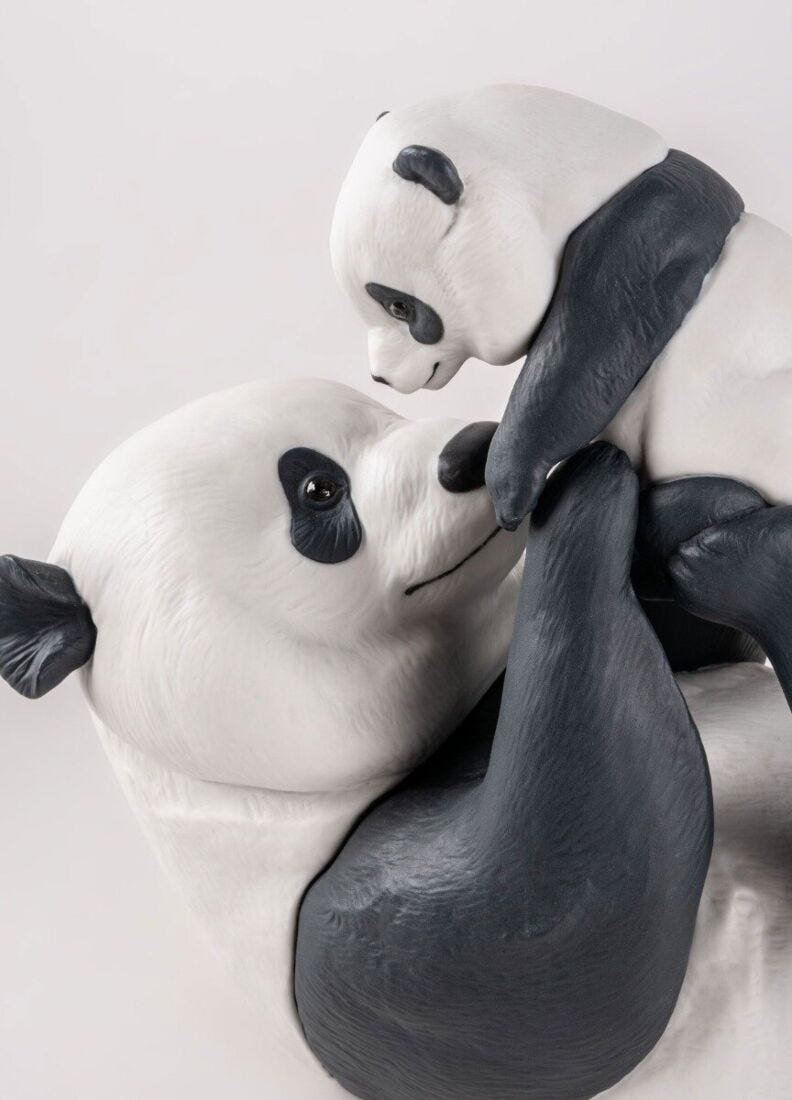 Mommy Panda Sculpture in Lladró