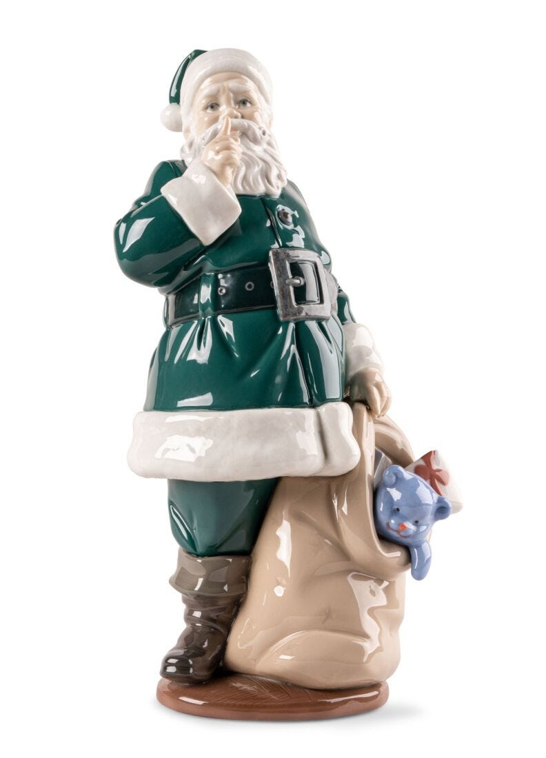 Santa is here Sculpture. Green, 1 of 5