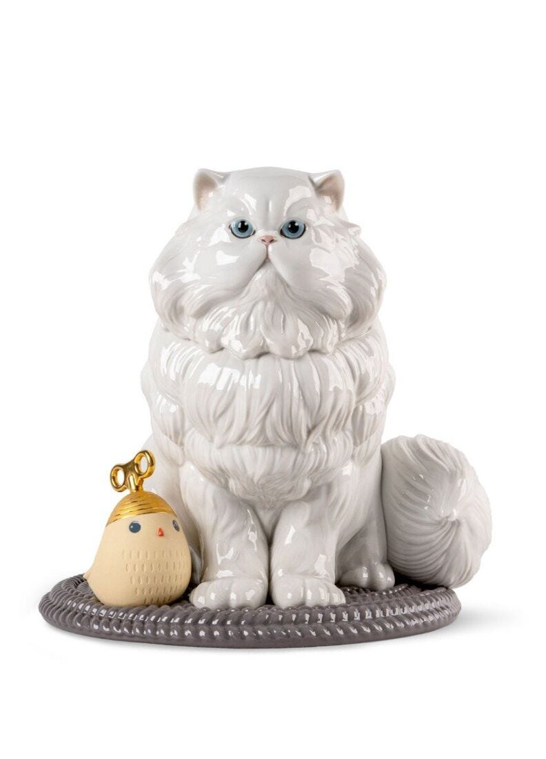 Persian Cat Sculpture in Lladró