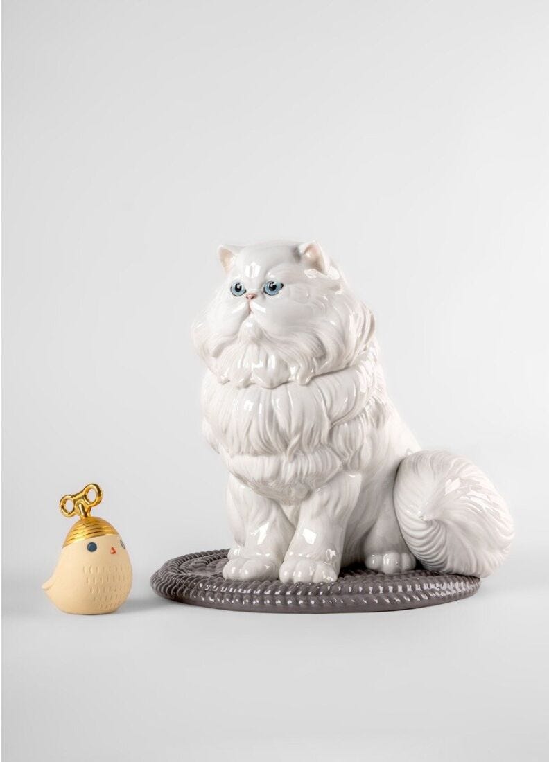 Persian Cat Sculpture - Lladro-USA