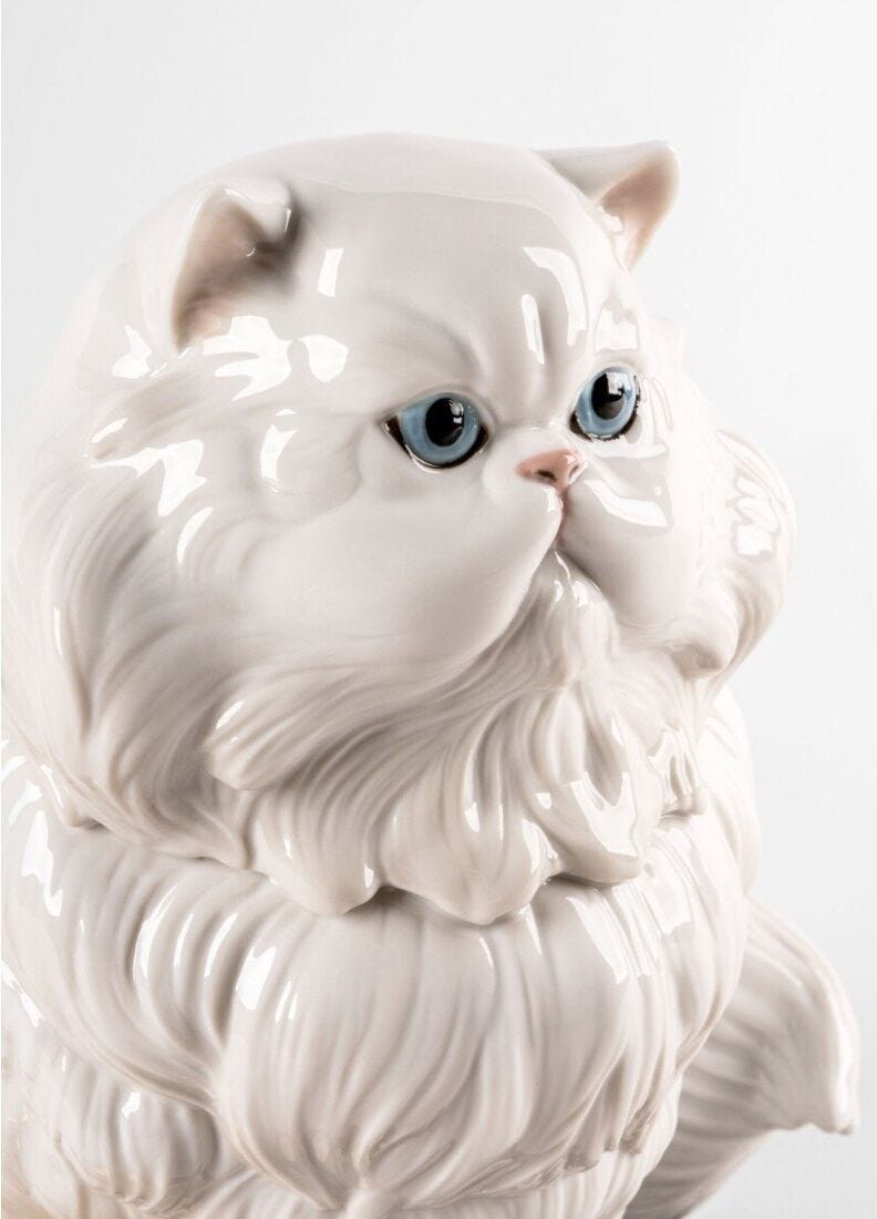 Persian Cat Sculpture in Lladró