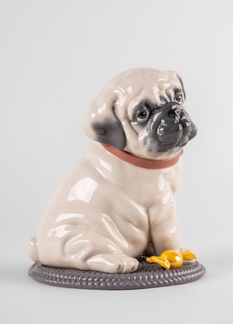 Puppie Pug Sculpture in Lladró