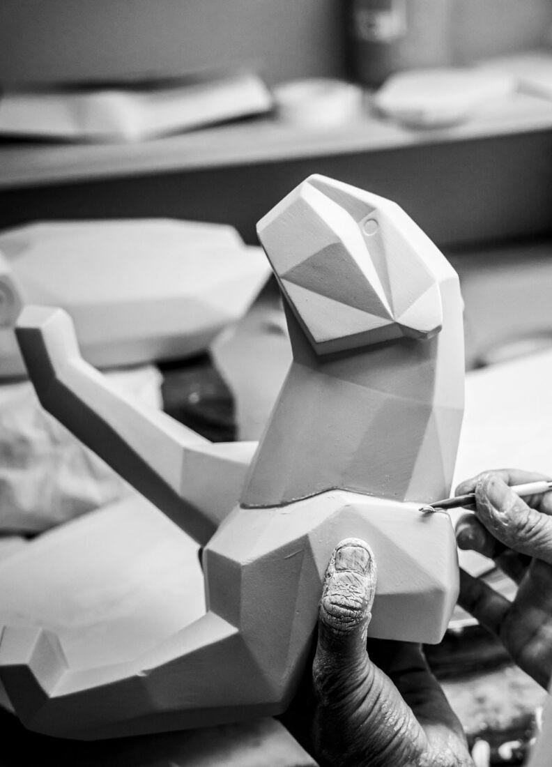 Origami パンサー (Silver) - Lladro-Japan