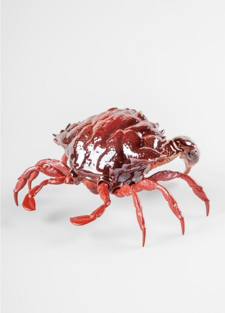 Crab Sculpture. Red in Lladró
