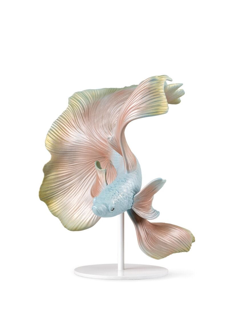 Betta Fish Sculpture. Left - Lladro-Canada