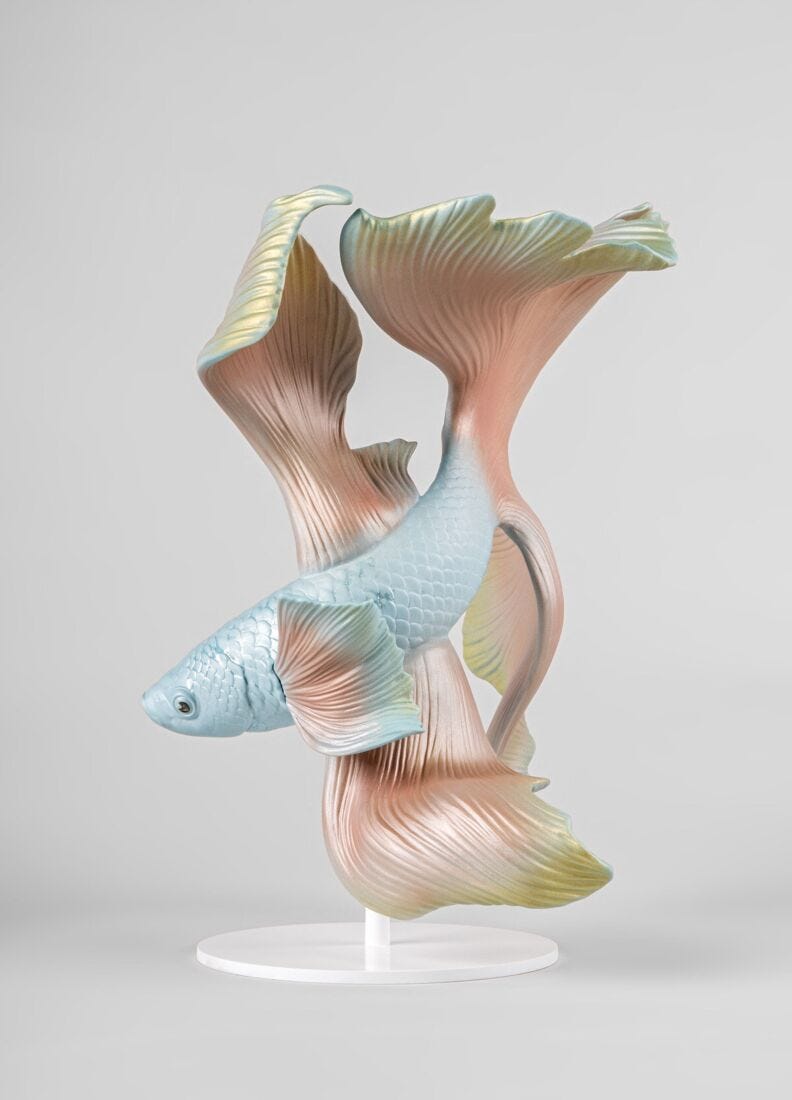 Betta Fish Sculpture. Left in Lladró
