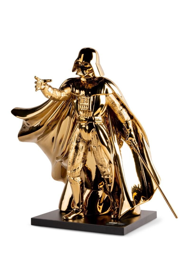 Darth Vader™ Sculpture. Golden. Limited Edition in Lladró