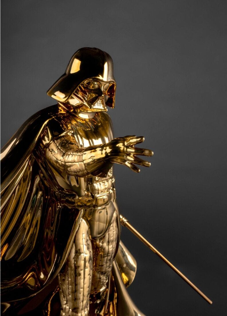 Darth Vader™ Sculpture. Golden. Limited Edition in Lladró