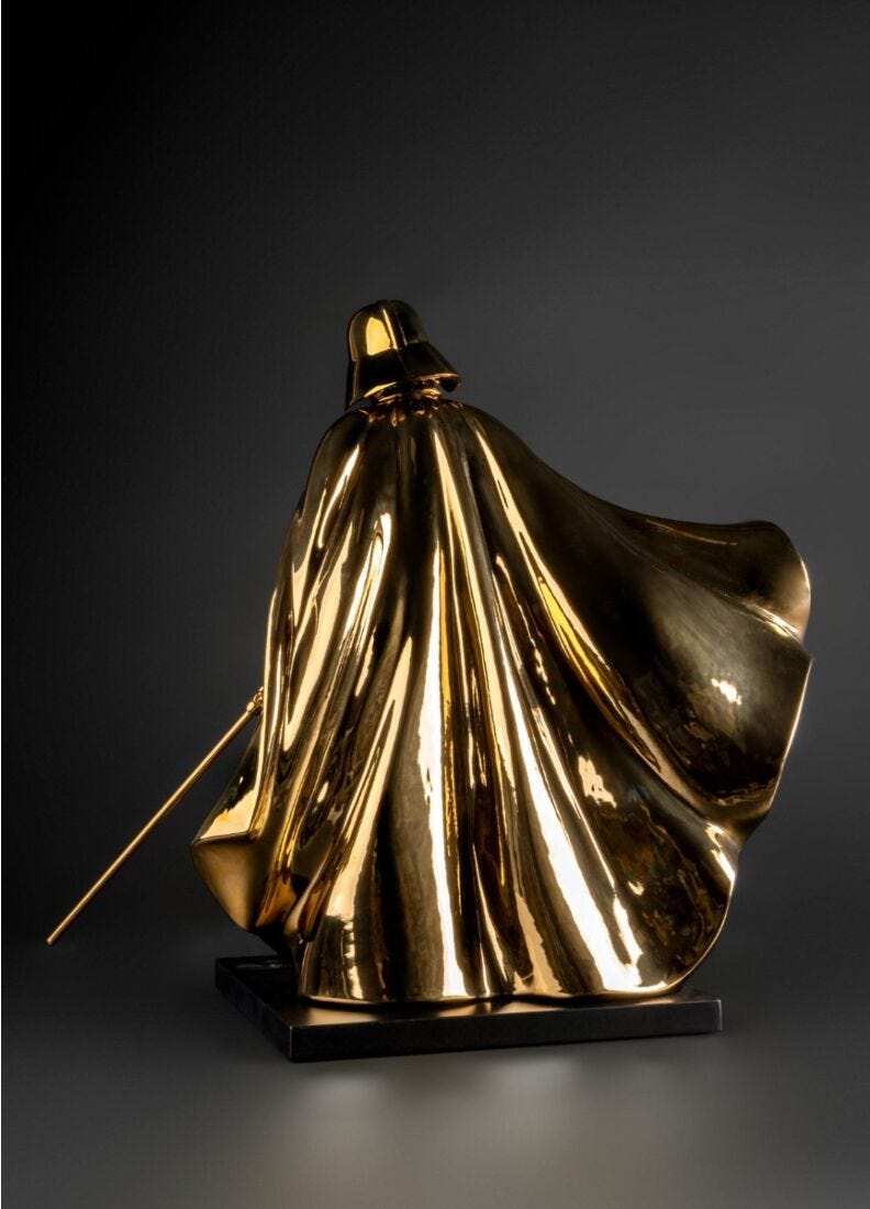 Darth Vader™ Sculpture. Golden. Limited Edition in Lladró