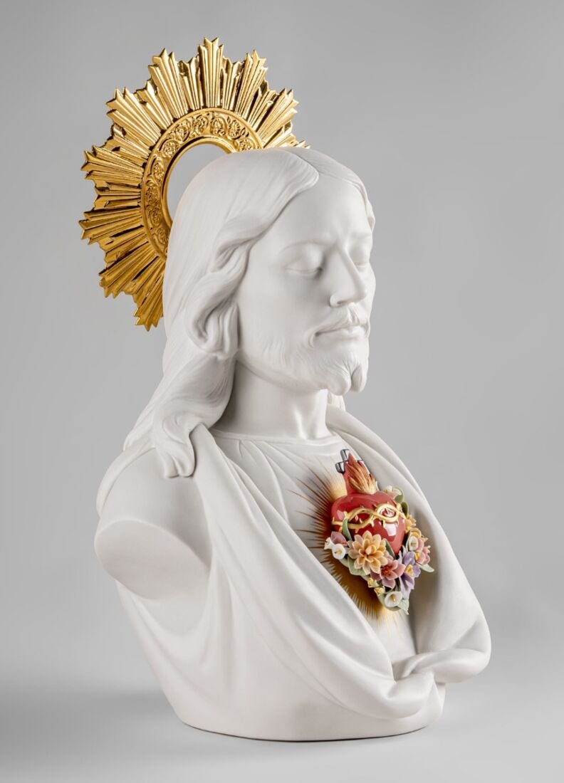 Escultura Sagrado Corazón de Jesús en Lladró