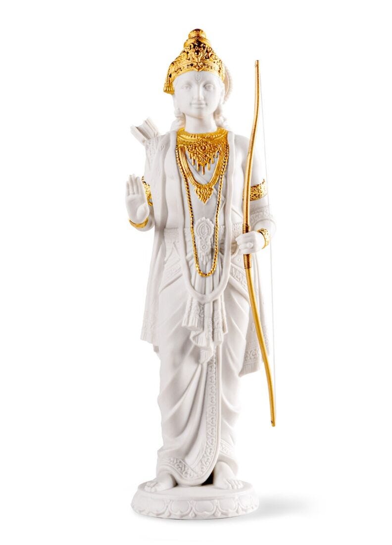 Rama Sculpture. Golden Luster