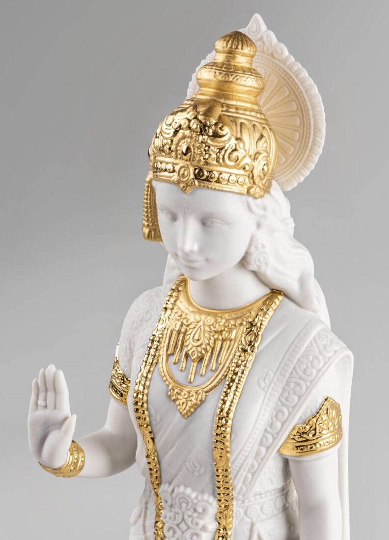 Scultura Sita. Lustro oro in Lladró