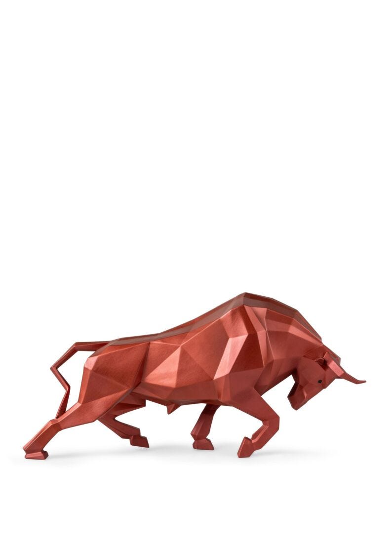 Bull Sculpture. Metallic red, 1 of 7