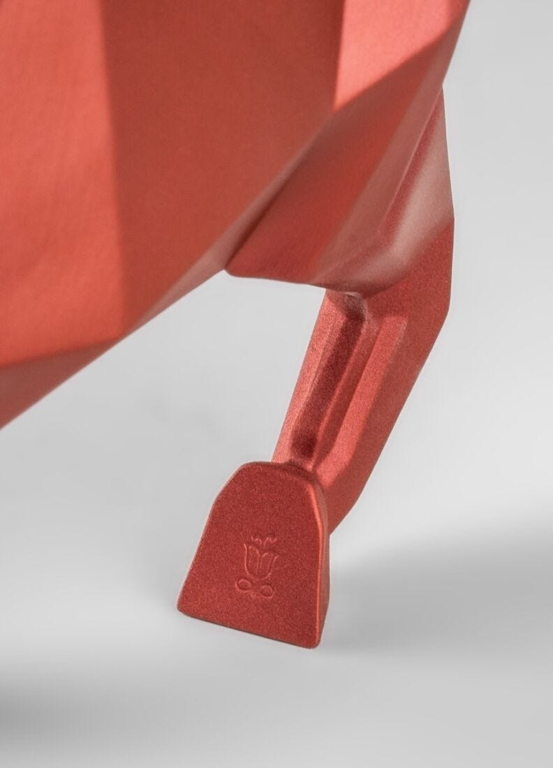 Origami ブル (Metallic Red) in Lladró