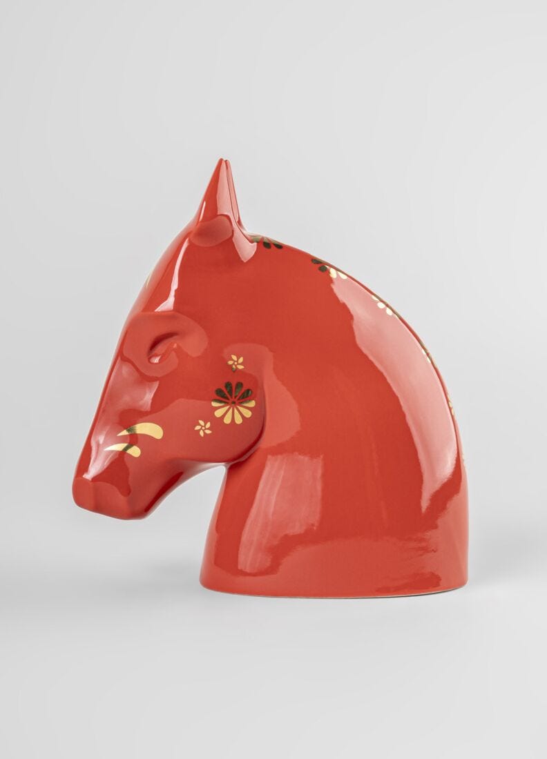 The Horse Sculpture. Red - gold, 4 of 6