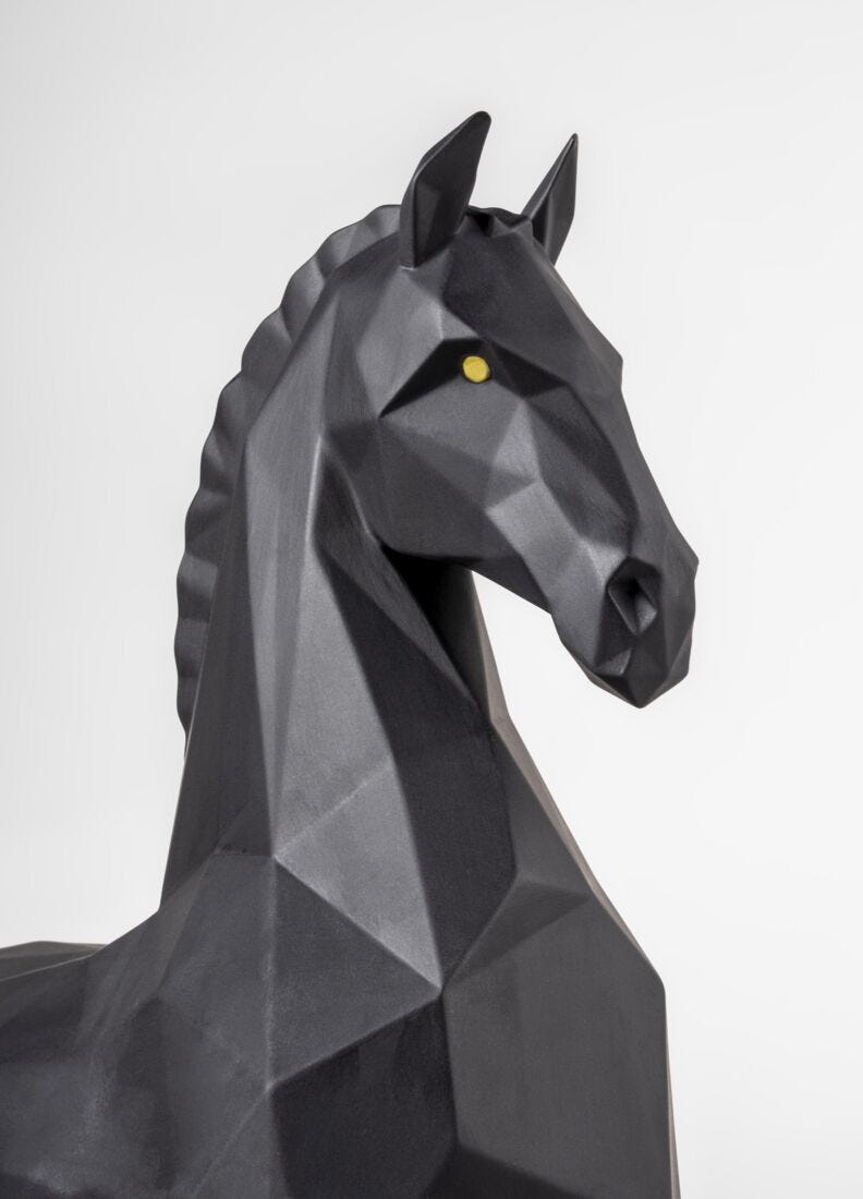 Horse Sculpture. Matte black, 2 of 6