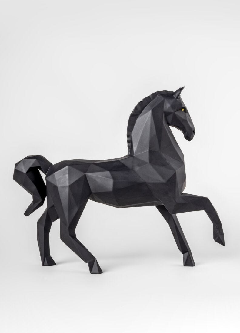 Horse Sculpture. Matte black, 3 of 6