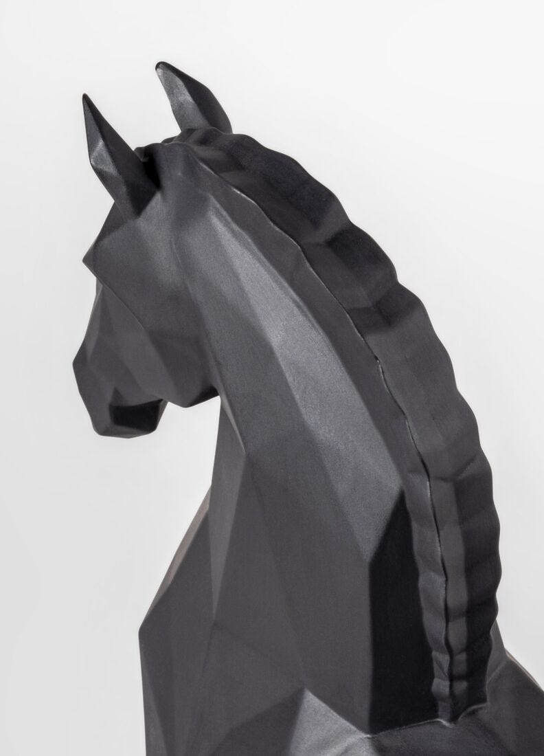 Horse Sculpture. Matte black, 4 of 6