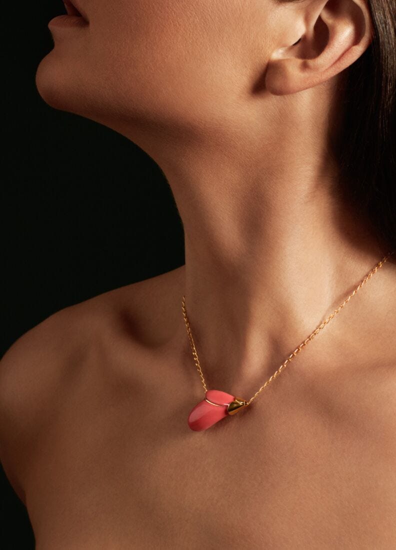 Heliconia Pendant. Coral, 2 of 4