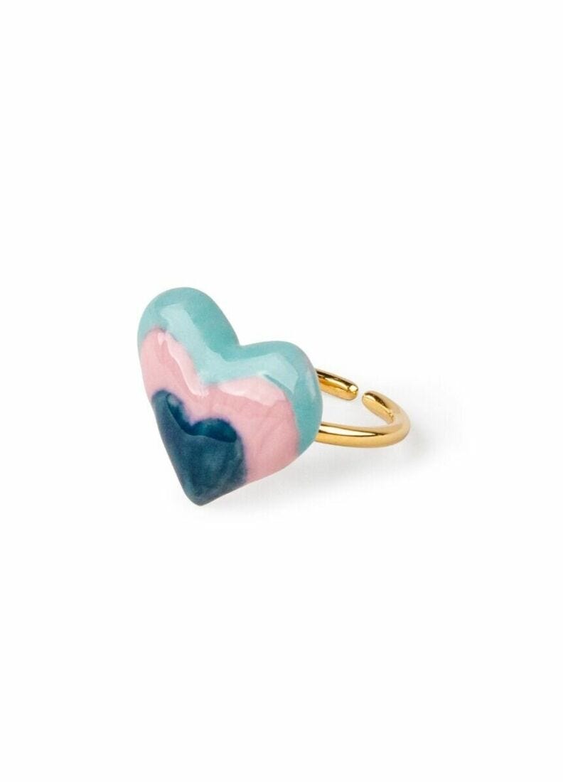 Rainbow metal ring deals