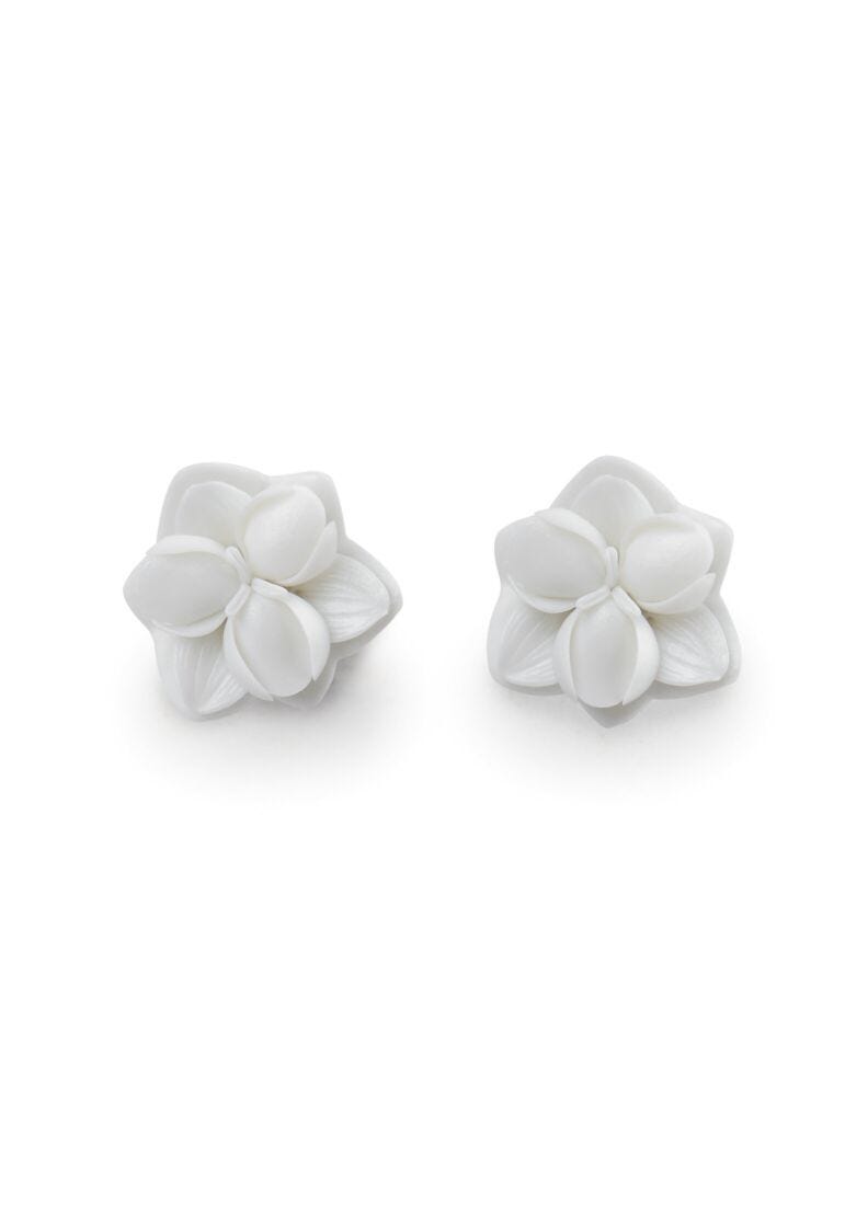 Orchid Stud Earrings in Lladró