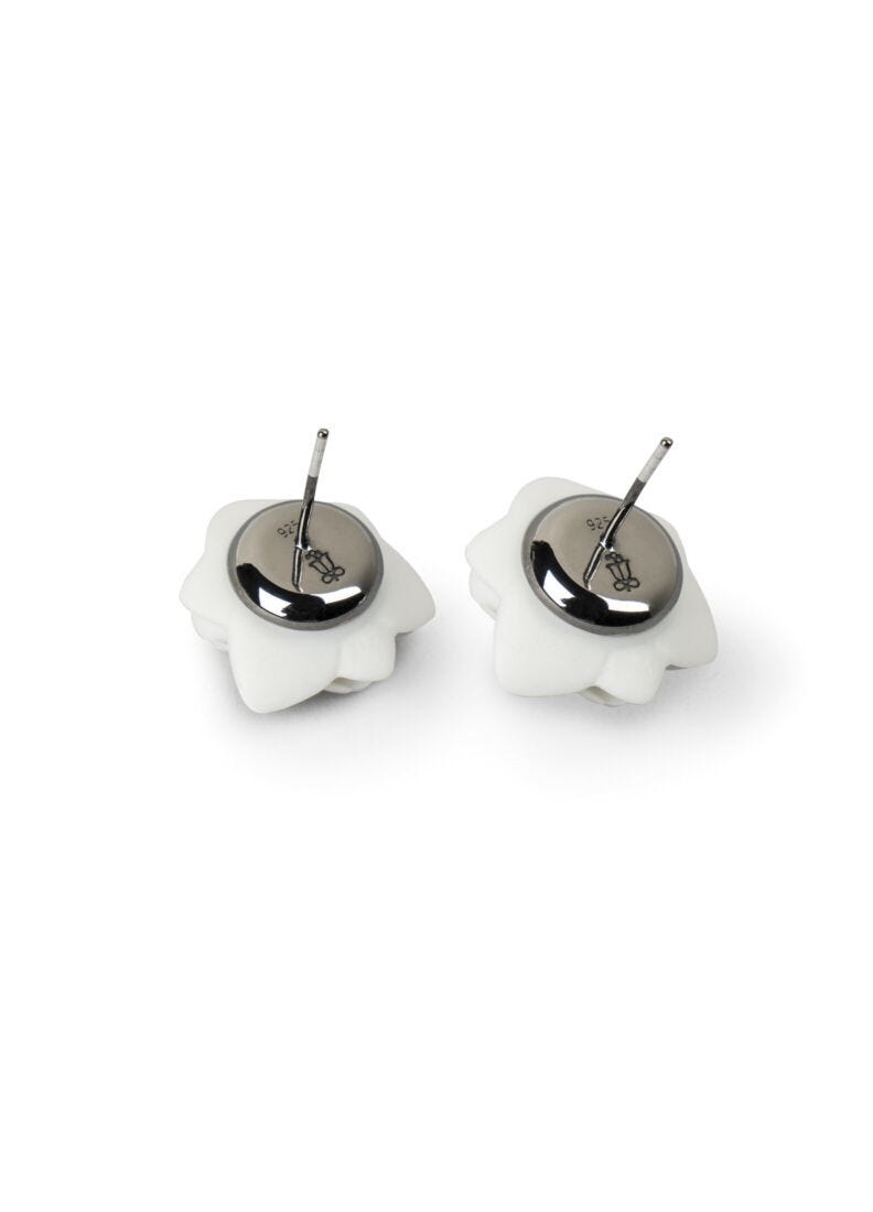 Orchid Stud Earrings in Lladró