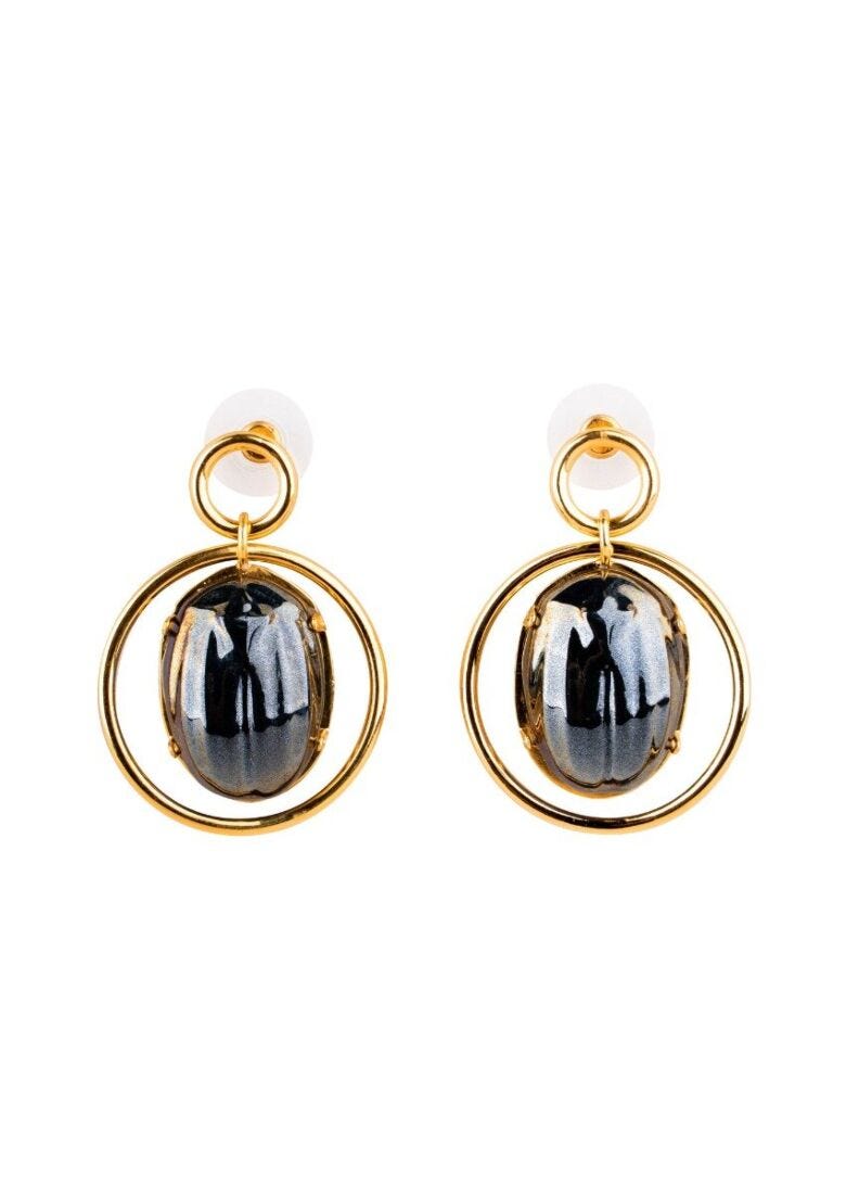 Scarab earrings in Lladró