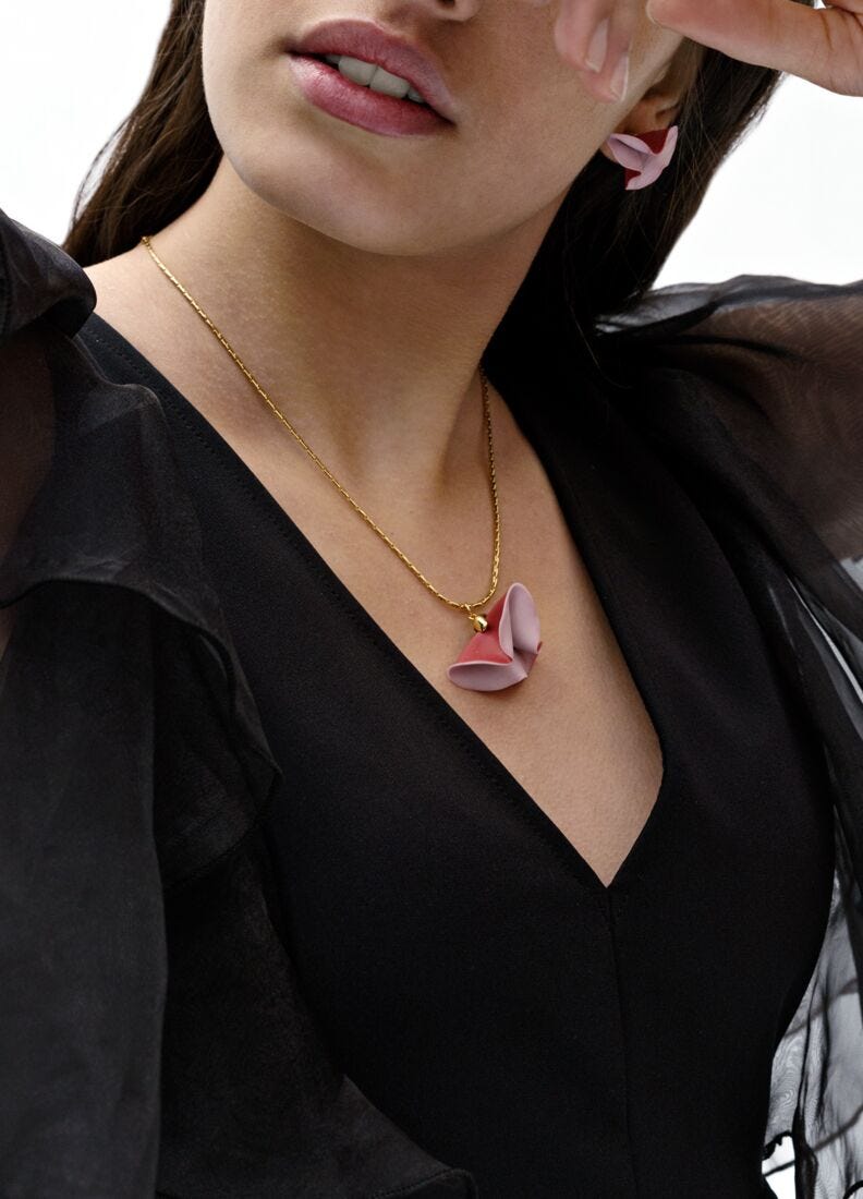 Colgante Lola. Rosa y rojo, 2 de 2