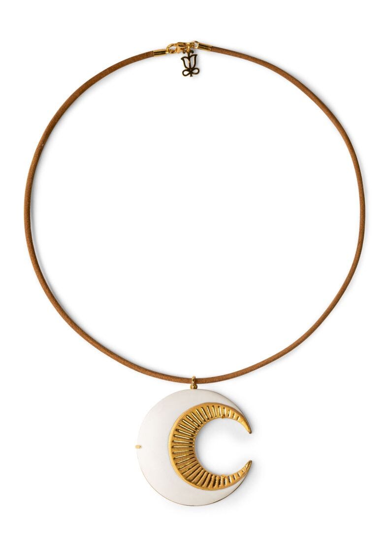 White Moonstone half moon pendant necklace silver chain for women – Kiri  Kiri