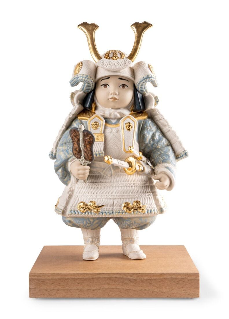 Warrior boy Sculpture. White. Limited Edition in Lladró