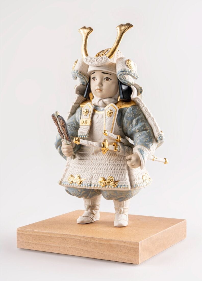 Warrior boy Sculpture. White. Limited Edition in Lladró