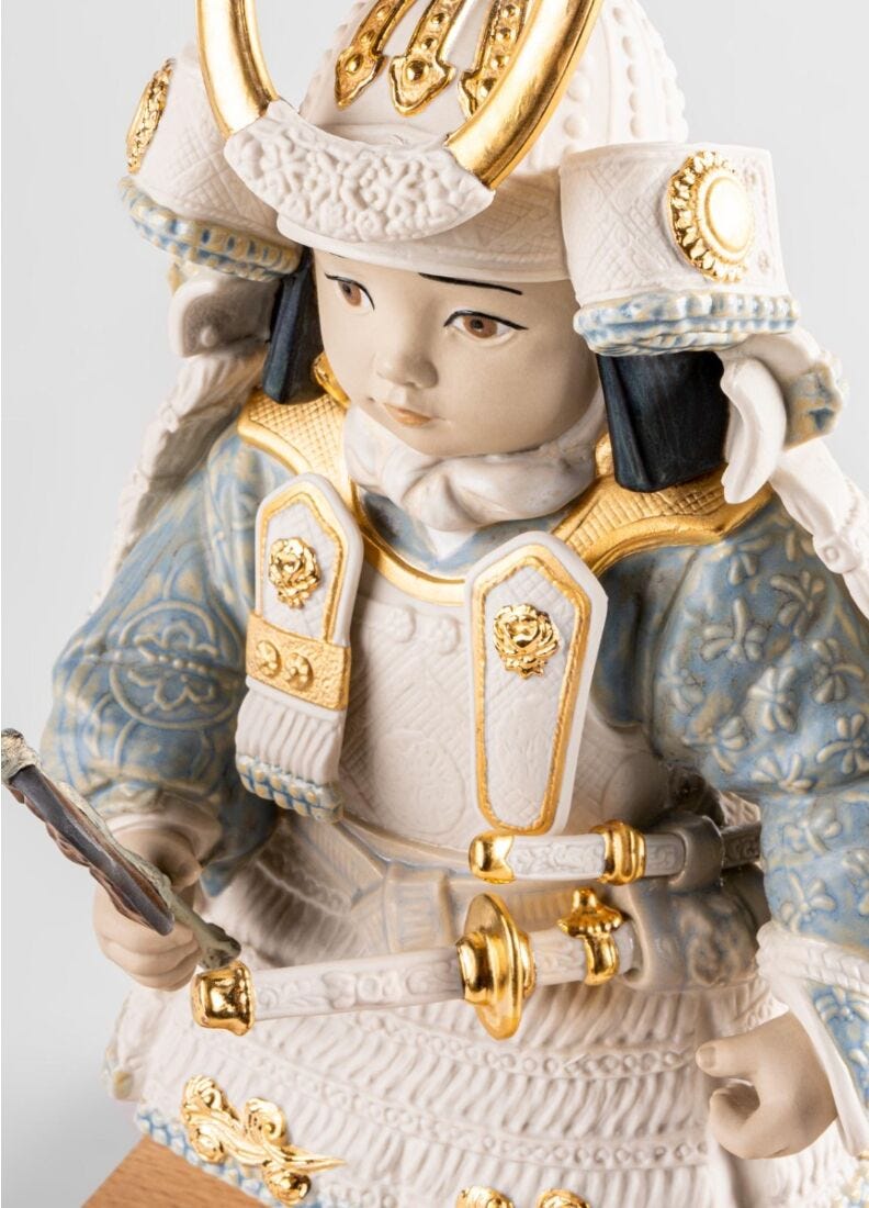 Warrior boy Sculpture. White. Limited Edition in Lladró