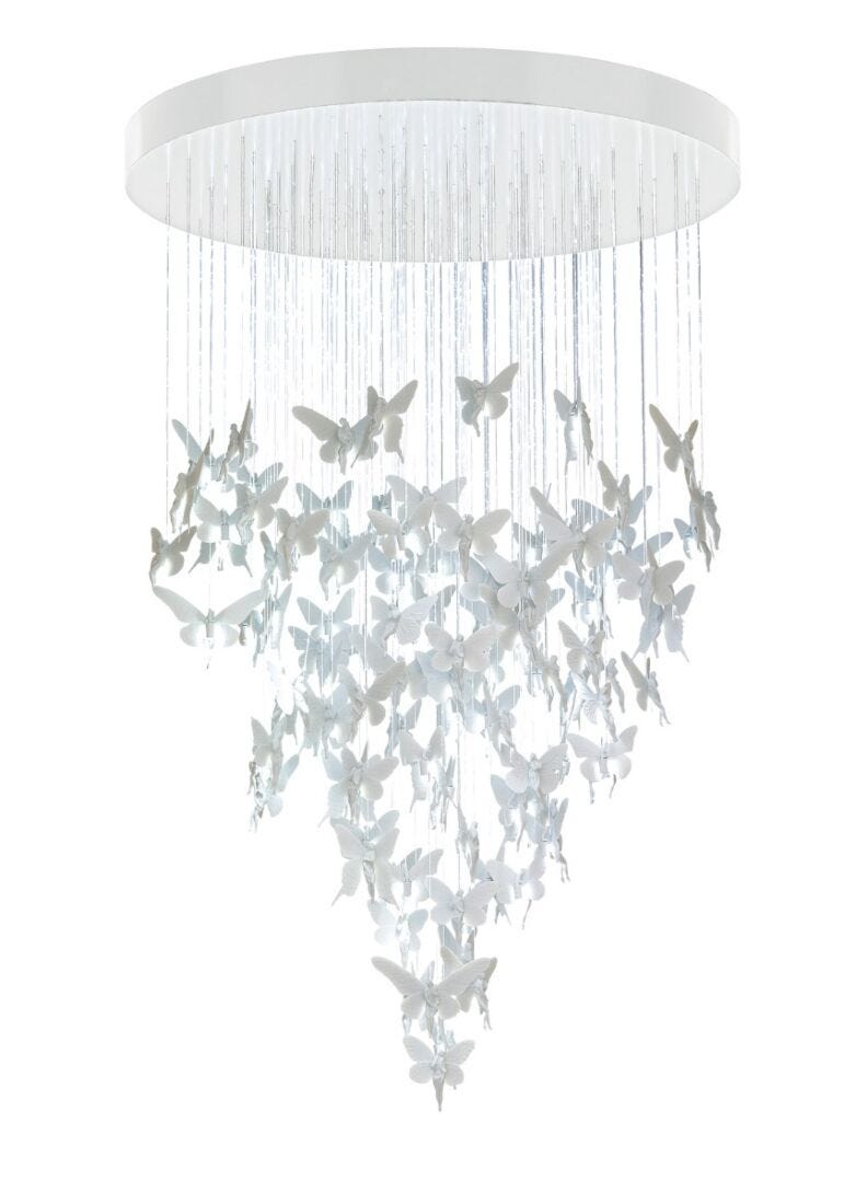 Niagara Chandelier 1.10m (CE/UK). White in Lladró