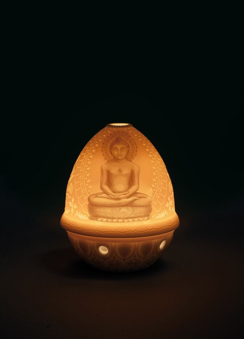 Lord Mahavira Lithophane. Rechargeable LED in Lladró