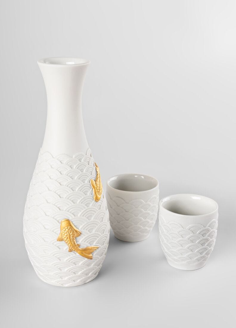 Koi sake set in Lladró