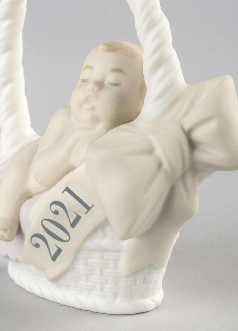 Born in 2021 Girl Figurine in Lladró