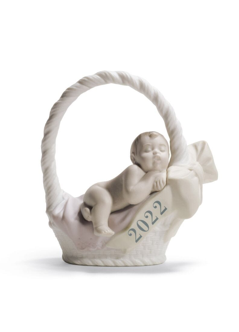 Born in 2022 Girl Figurine in Lladró