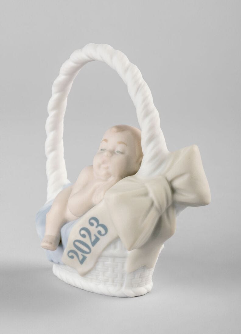 Born in 2023 Boy Figurine in Lladró