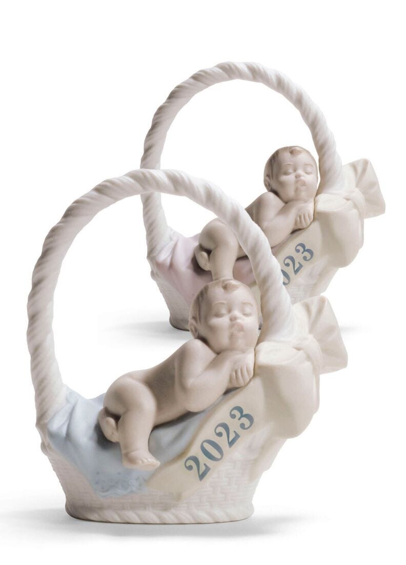 Born in 2023 Boy Figurine in Lladró