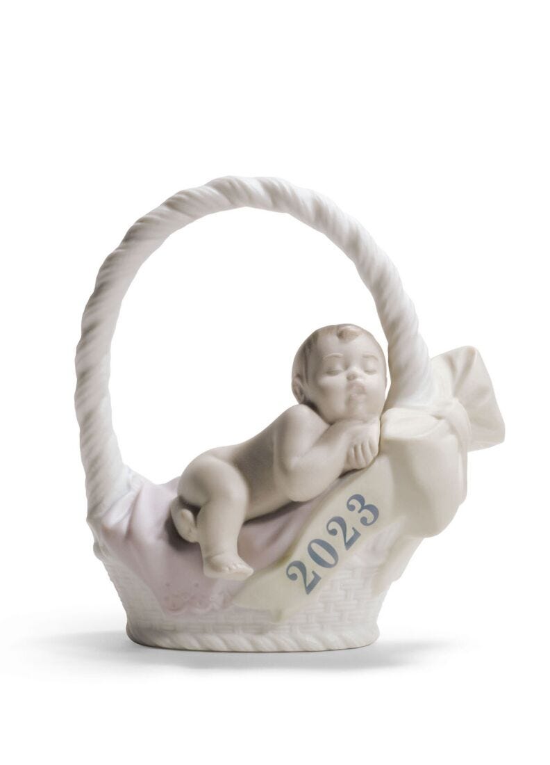 Born in 2023 Girl Figurine in Lladró