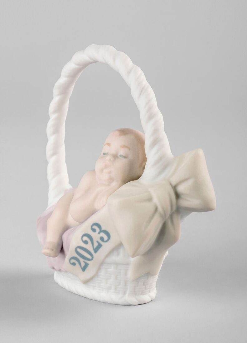 Born in 2023 Girl Figurine in Lladró