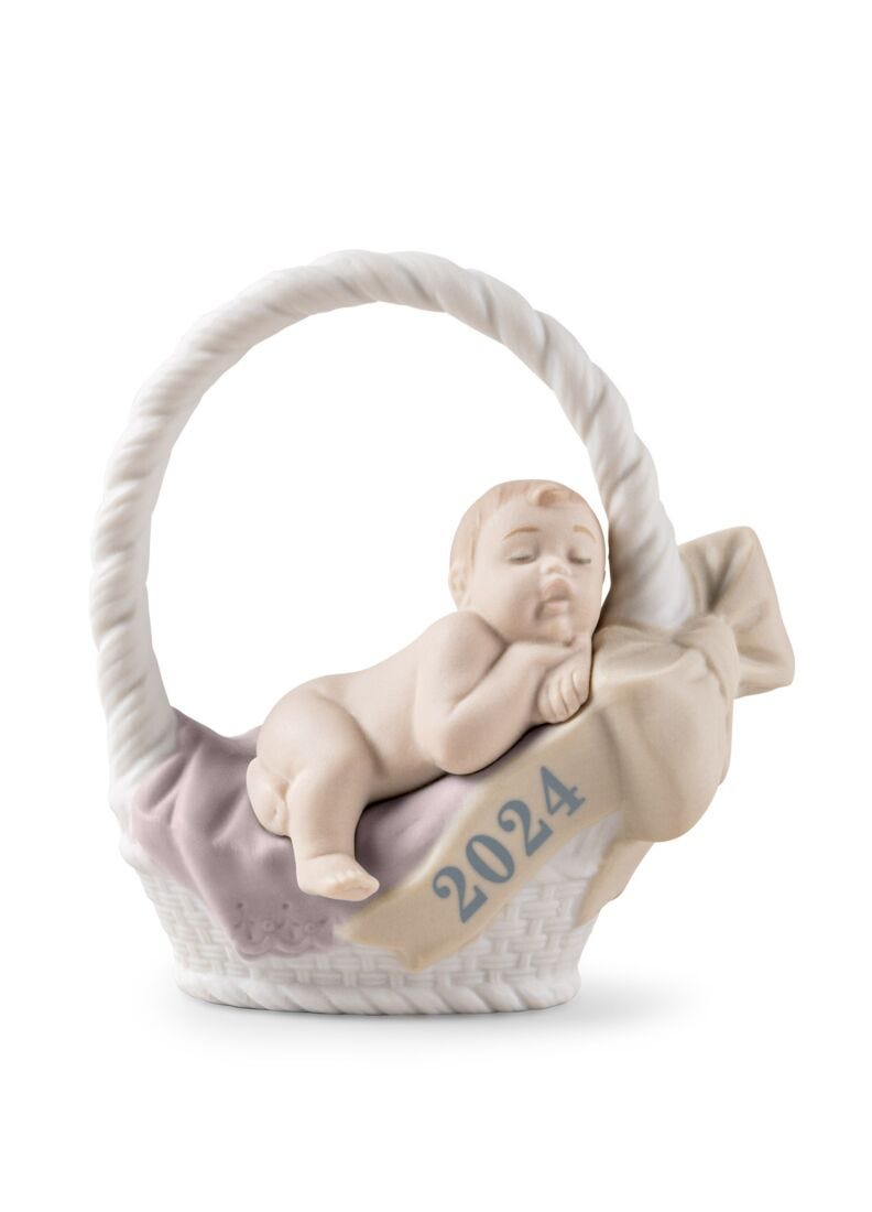 Born in 2024 Girl Figurine in Lladró