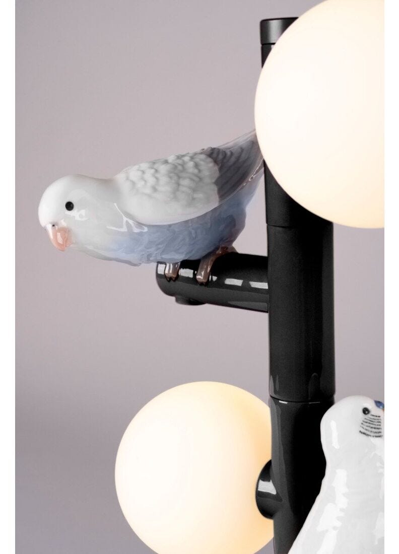 Parrot table lamp. Black (US) in Lladró
