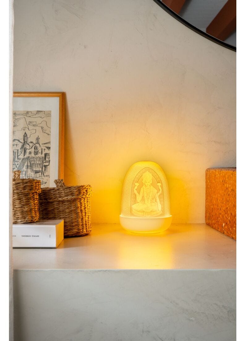 Lámpara de mesa Lord Ganesha y Goddess Lakshmi Dome en Lladró