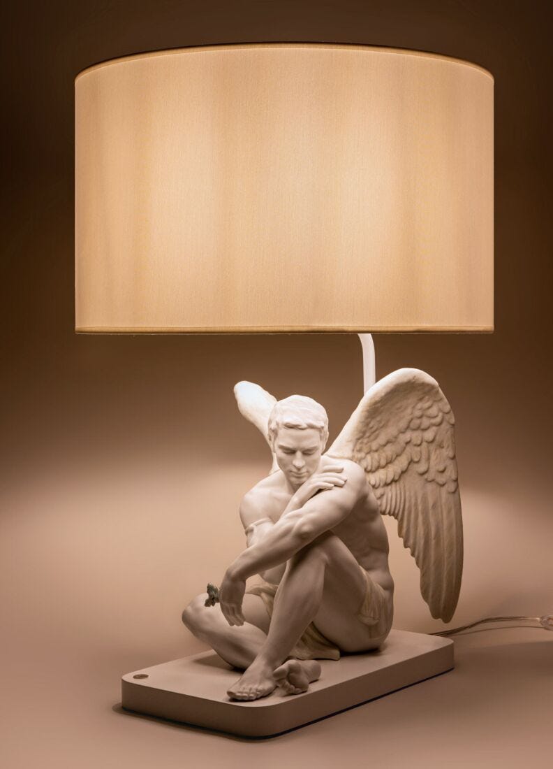 Protective Angel table lamp (JP) in Lladró